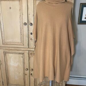 Knit Tan Women's Poncho Tunic